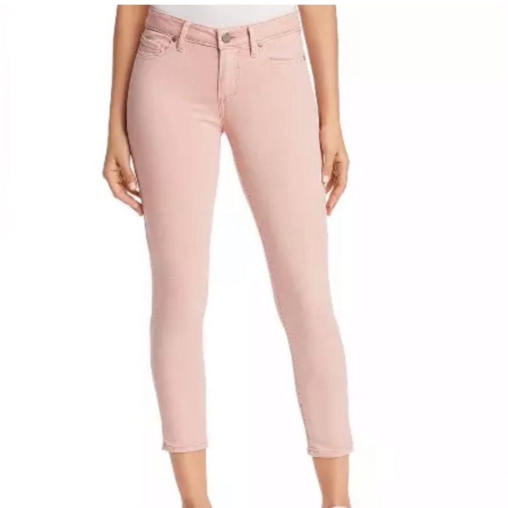 PAIGE Blush Pink Crop Skinny Jeans